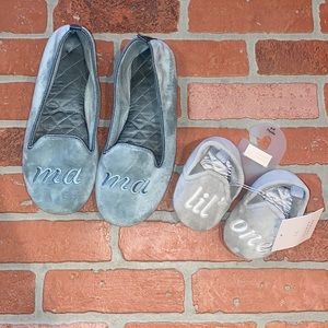 Mommy & me Mama Lil’ one matching slippers NWT